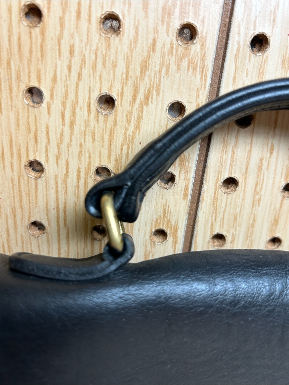 Coach Black Leather Top-Handle Briefcase with Gold Turn-Lock - Picture 4 of 13
